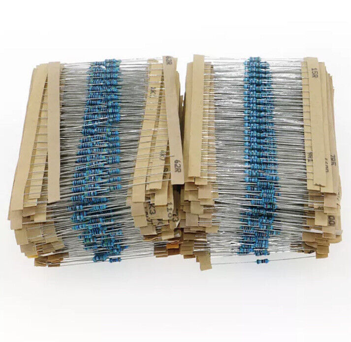 3120PCS 1/4W Metal Film Resistors 1Ω-10MΩ 156 Values 1% for DIY KITS Projects