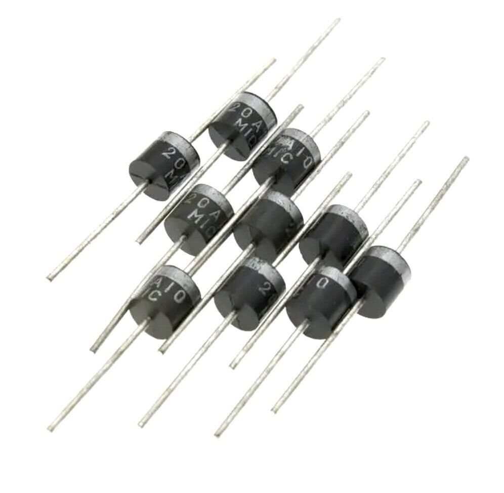 20PCS MIC Rectifier Diodes 6A10 10A10 20A10 1000V 6A-20A R-6 Package 1KV DIY