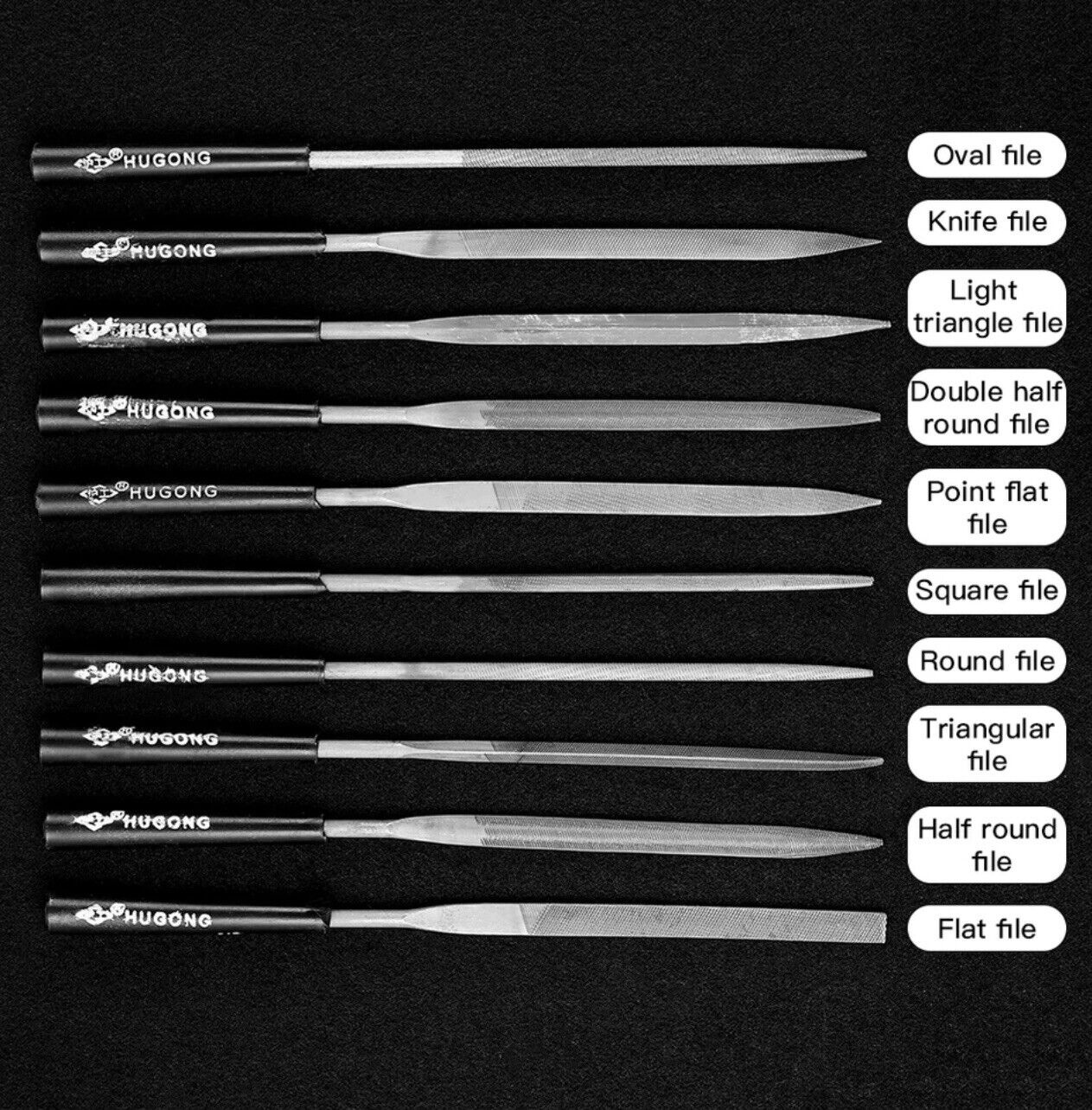 10PCS 3x140mm Mini Needle File Set Jewellery Wood Carving Craft Metal Glass DIY