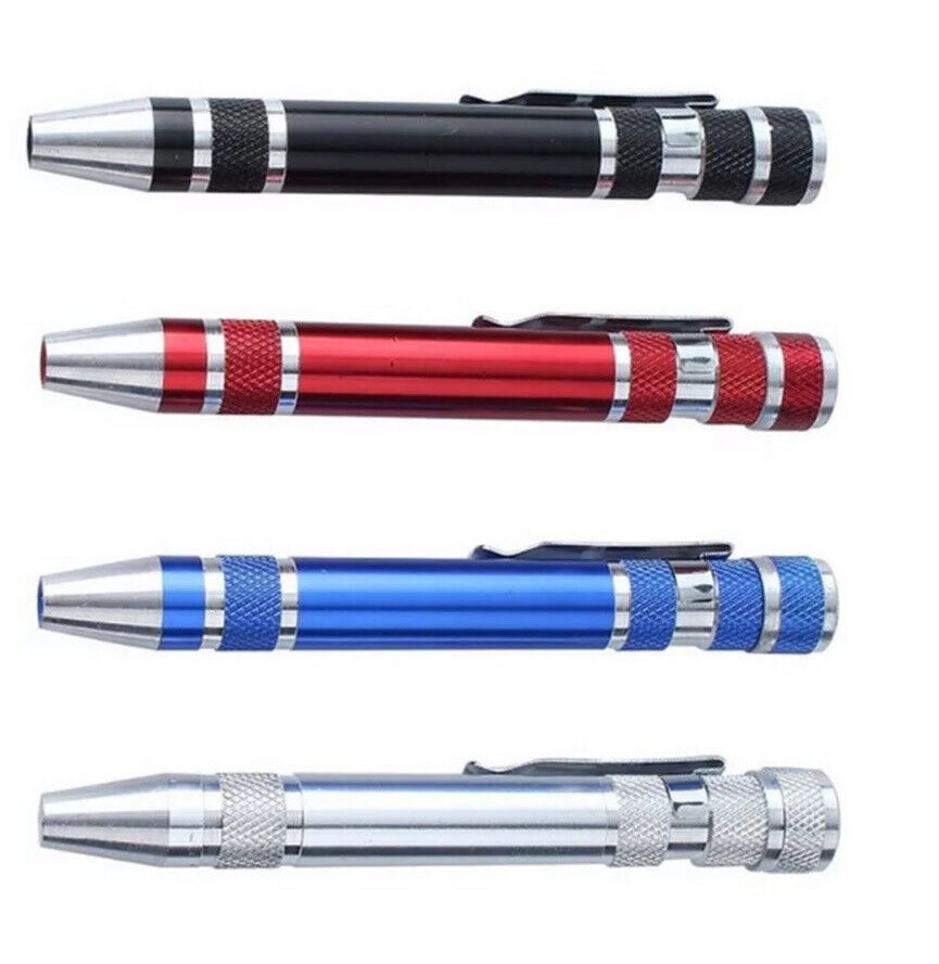 8 in 1 Screwdriver Pen BLACK Alloy Screw Screwdriver Repair Multifunction Tools