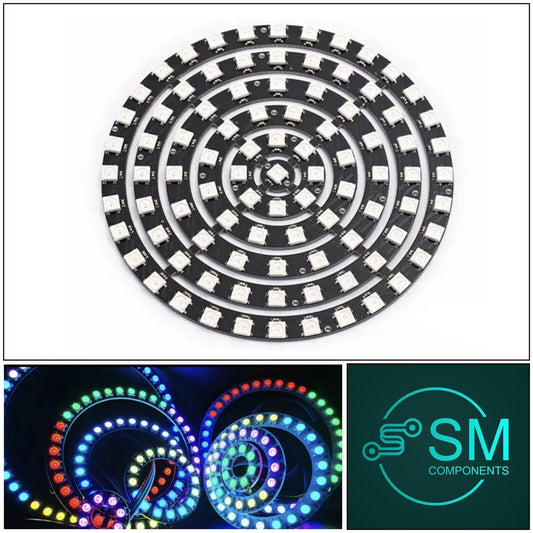 WS2812B RGB LED Full Round Panel Individually Addressable Full-Colour 93 Bit DIY