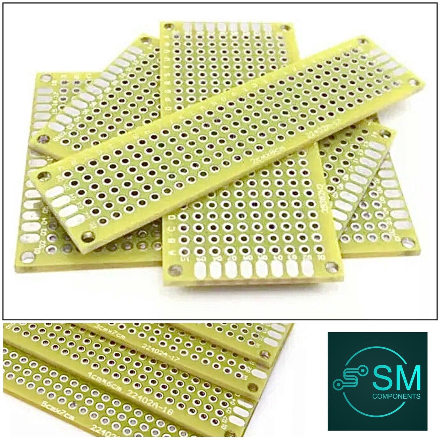 4Pcs PCB 70x50 60x40 70x30 80x20 Double Sided FR4 Arduino Soldering Proto YELLOW