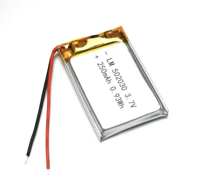 1 X Polymer Lithium Ion Battery LiPo 250mA 3.7V 502030 5X20X30 Inc Protection