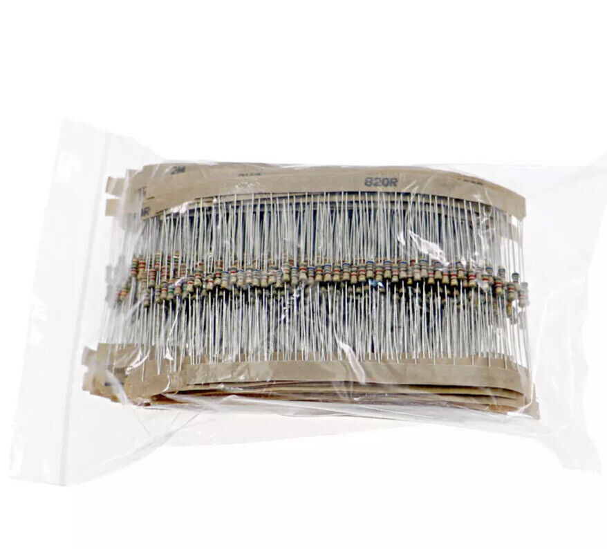 1500PCS 1/4 Watt Resistor 75 Values Carbon Film Assortment 5% Precision 1Ω-10MΩ