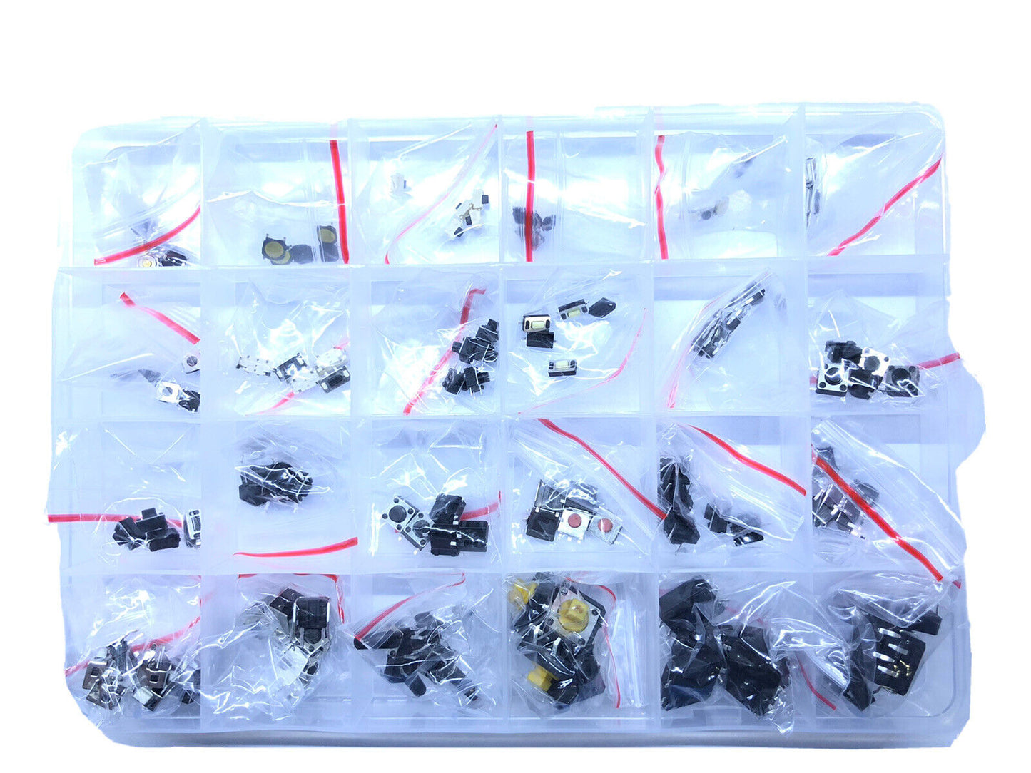 125pc Electronics Push Button Tactile On Off Momentary Switch 25 Styles With Box