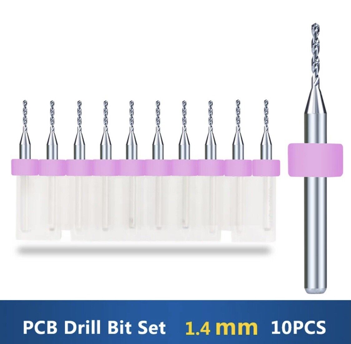 10Pcs 1.4mm PCB Print Circuit Board Carbide Mini Micro Drill Bit Set