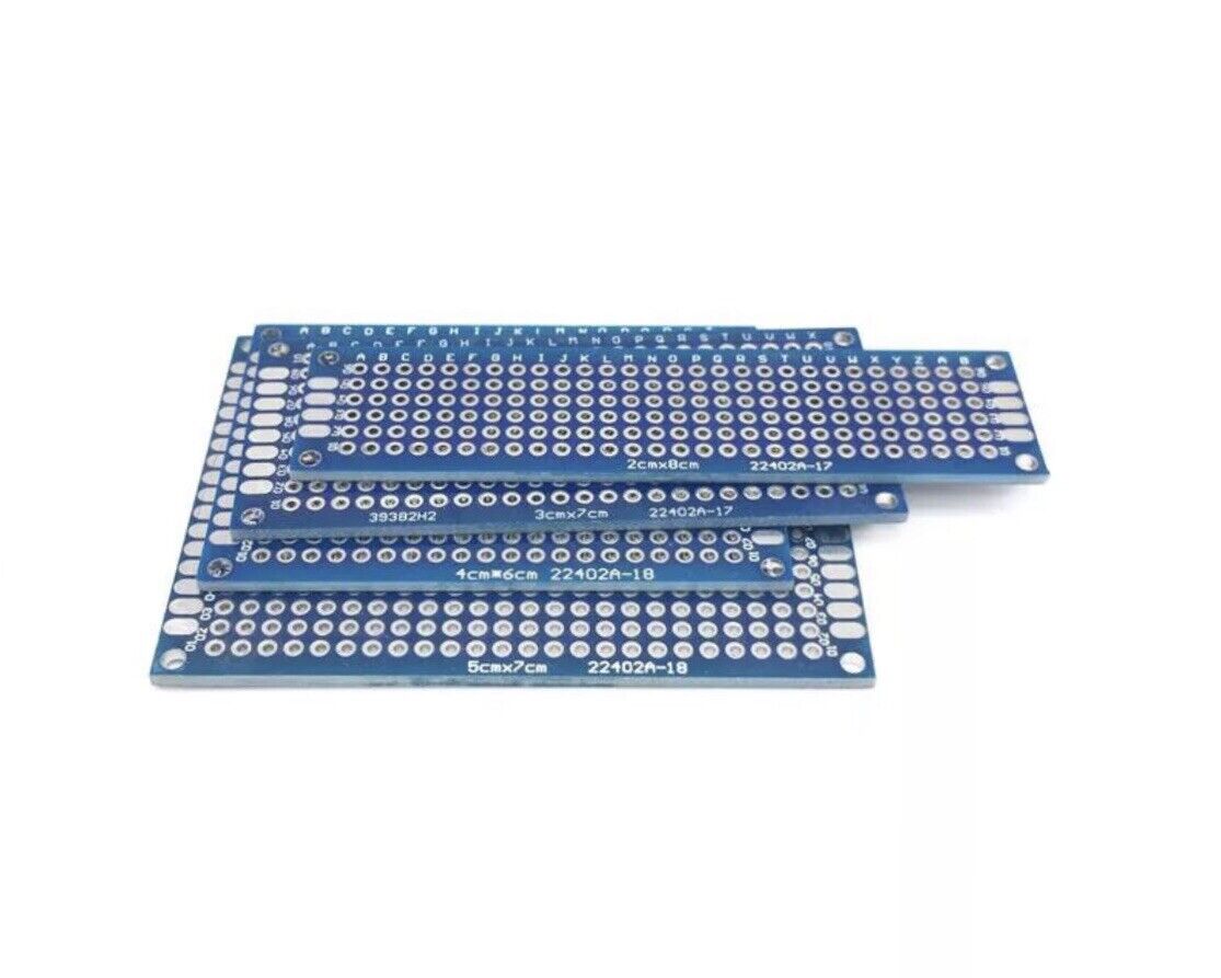 4Pcs PCB 70x50 60x40 70x30 80x20 Double Sided FR4 Arduino Soldering Proto BLUE