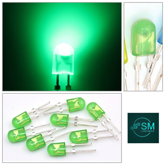 Oval Green 546 LED Light Emitting Led Diode Colour Diffused Head LED 517nm