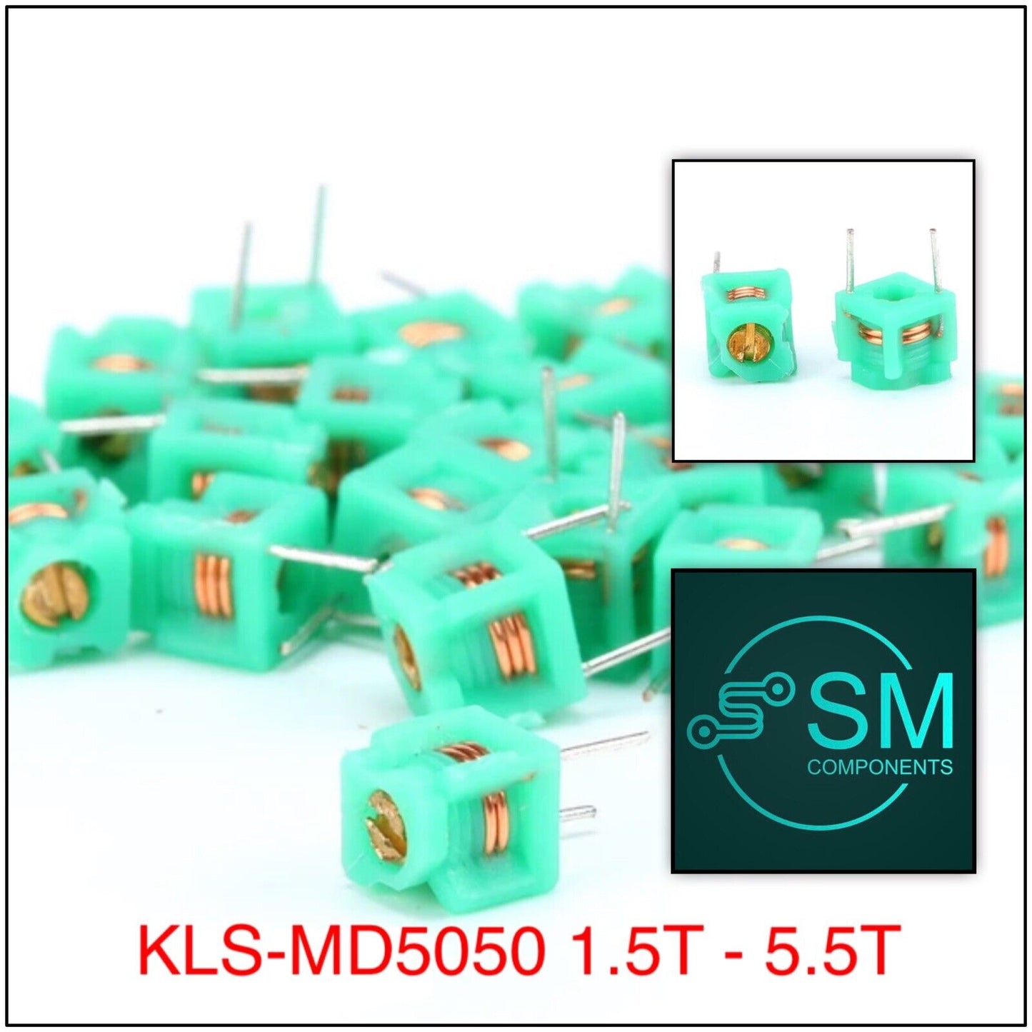 20PCS Adjustable Inductors KLS-MD0505 1.5T-5.5T Molded Inductor Hollow Coil DIY