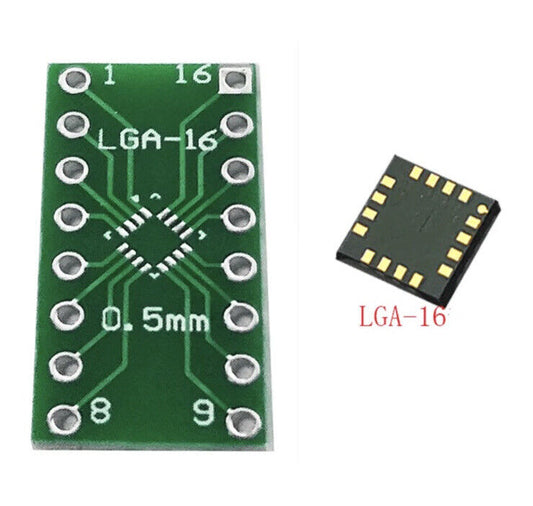 10PCS LGA16/QFN16 to DIP16 QFN 0.5mm to 2.54mm QFN16 Adapter to DIP Transfer PCB