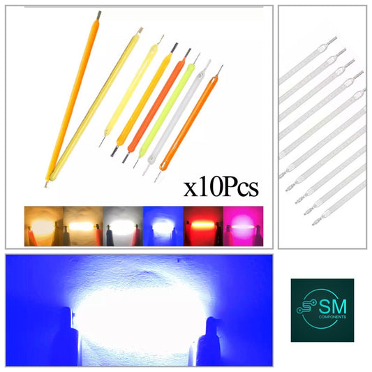 10Pcs DC 3V 100mA LED 40mm BLUE Silicone Filament Led Light Emitting Diodes