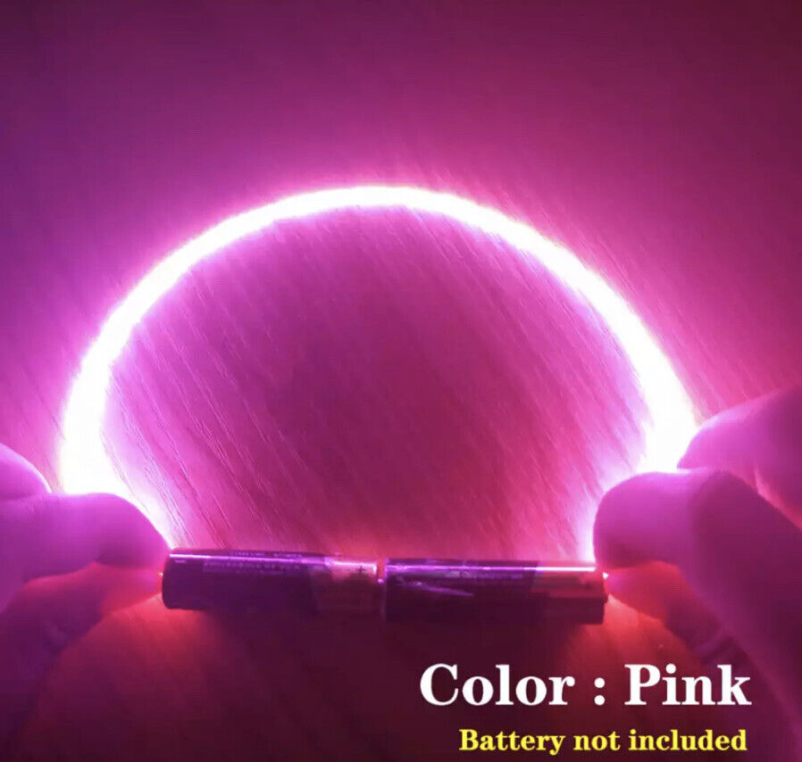 2PC DC3V 300mm PINK Light Emitting Diode Super Flexible Silicone Filament LED