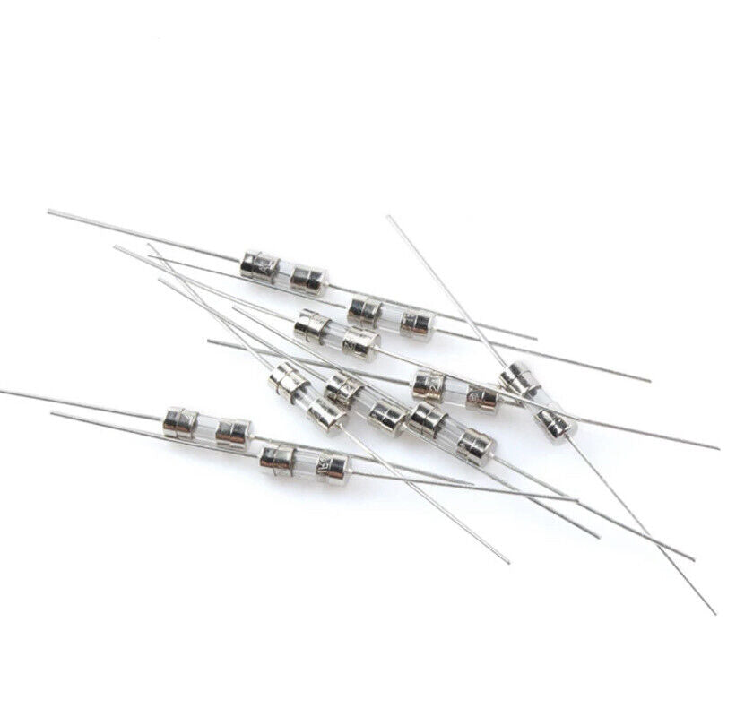 100PC Set 250V Wire Fuses 0.5-10 Amp 3.6x10mm Quick Blow Pigtail Fuse For PCB