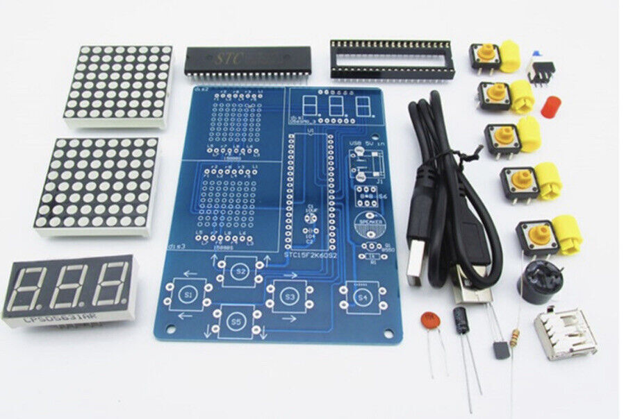 DIY Electronic Soldering Training Kit for Tetris/Snake/Plane Games Kit Inc Case