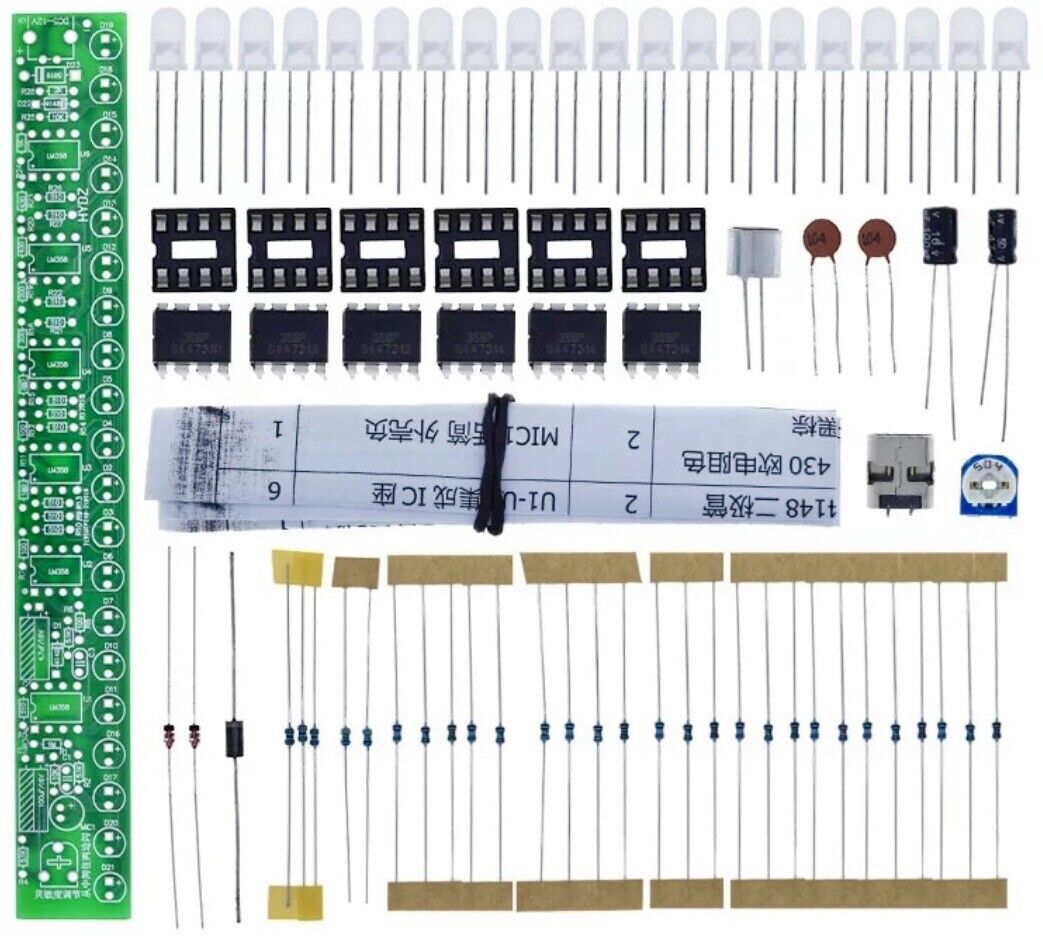 2 X DIY FED.101 LED Level Volume Display VU Meter Music Spectrum Electronic Kits