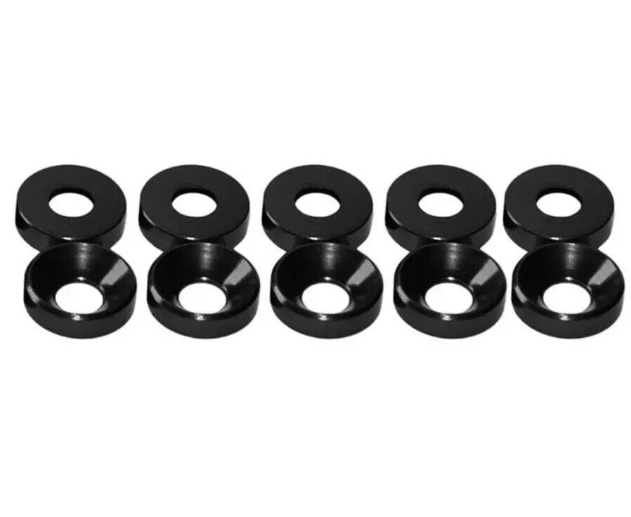 M3 10PCS BLACK Aluminium Washer For Counter Sunk Screw R/C Drone Automotive FPV