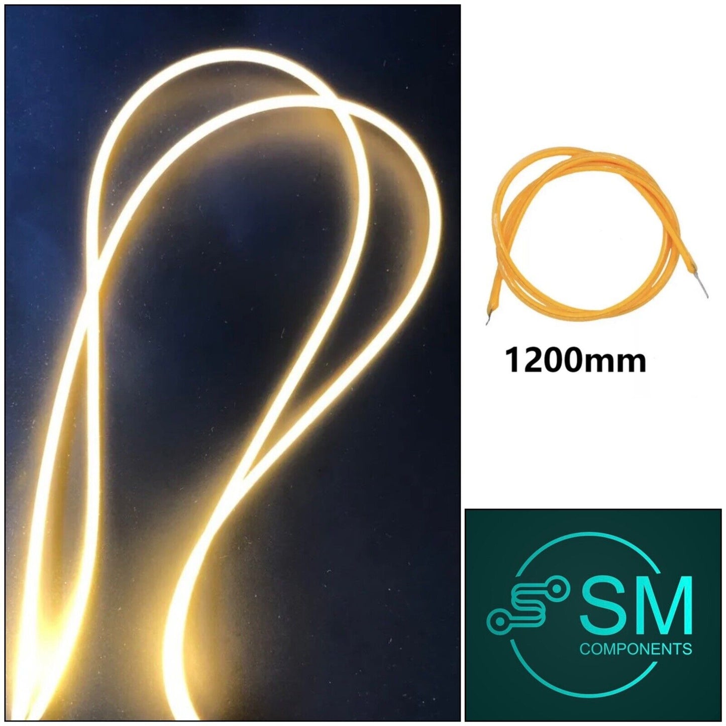 1PC DC24V 1200mm 2200K Warm White Super Flexible Silicone Filament Lamp DIY LED