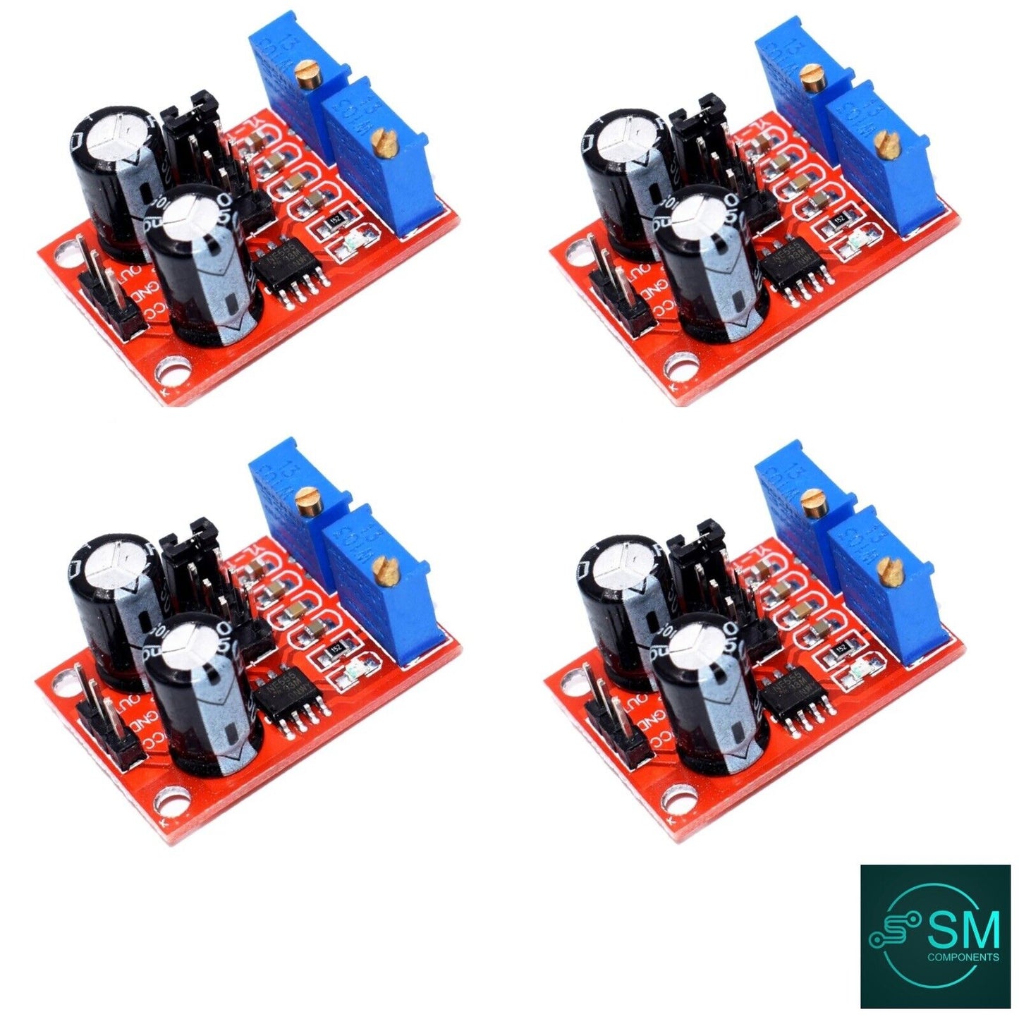 4PCS NE555 Pulse Frequency Duty Cycle Adjustable Module Square Wave Signal Board