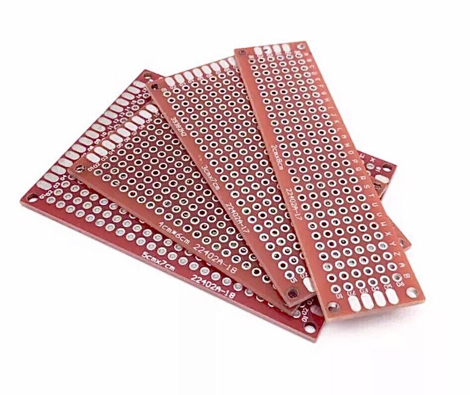 4Pcs PCB 70x50 60x40 70x30 80x20 Double Sided FR4 Arduino Soldering Proto RED