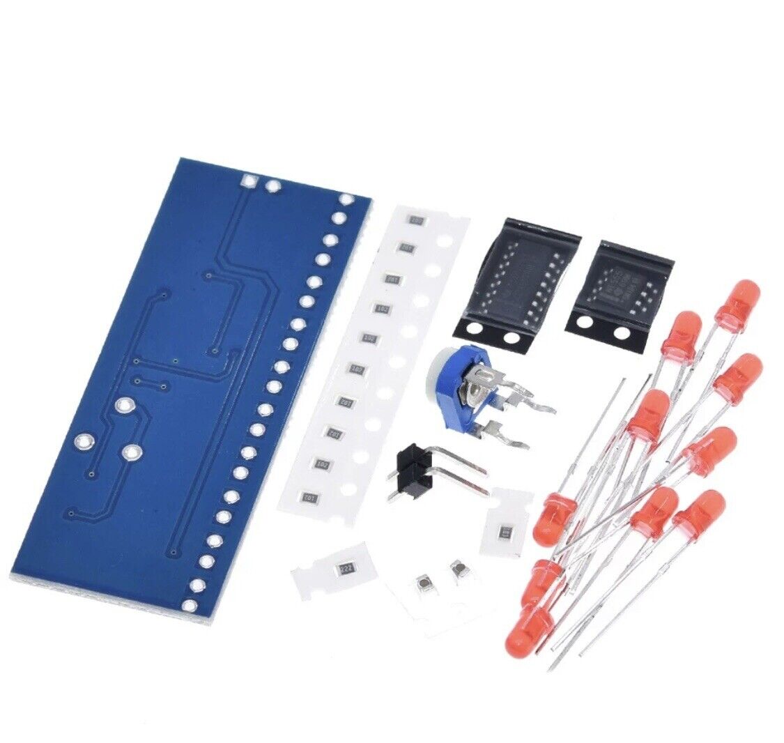 2 Kits NE555+CD4017 Running LED Water Flow Lights Electronic Practice DIY Kits