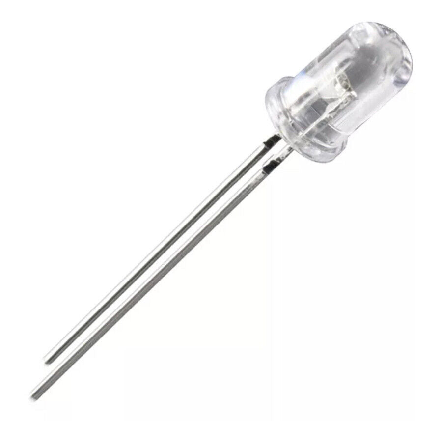 100pcs 5mm Flashing Blinking White LED Light Emitting Diodes 1.5hz On Off