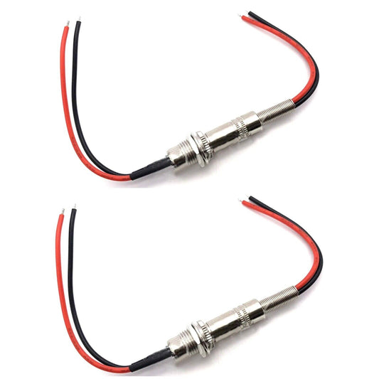 2 x Sets 5.5 X 2.1mm Quality DC Power Supply Jack Connectors 18AWG 10A 20cm WP