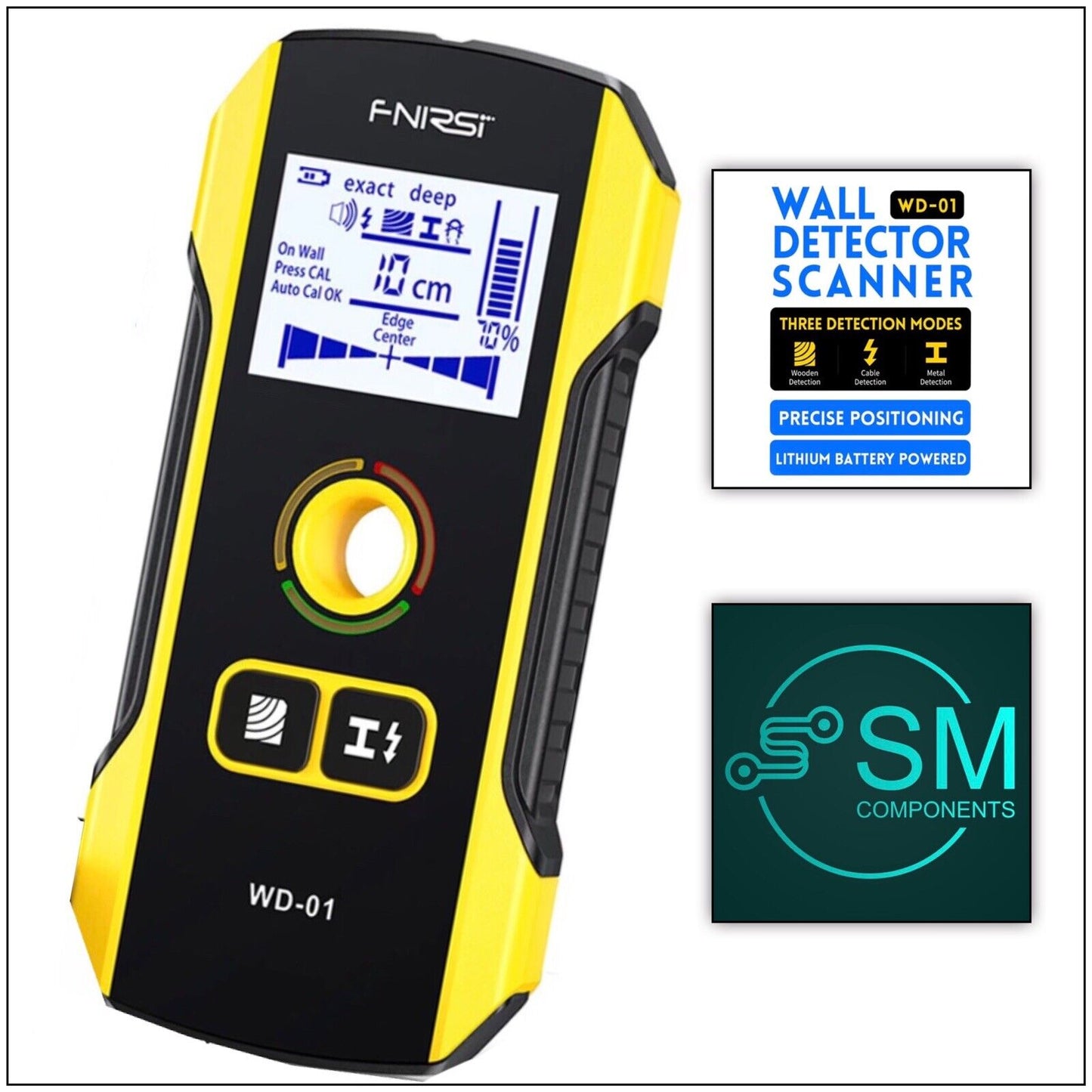 FNIRSI WD-01 Positioning Hole Wall Detector Scanner for Rebars Timber AC Wires