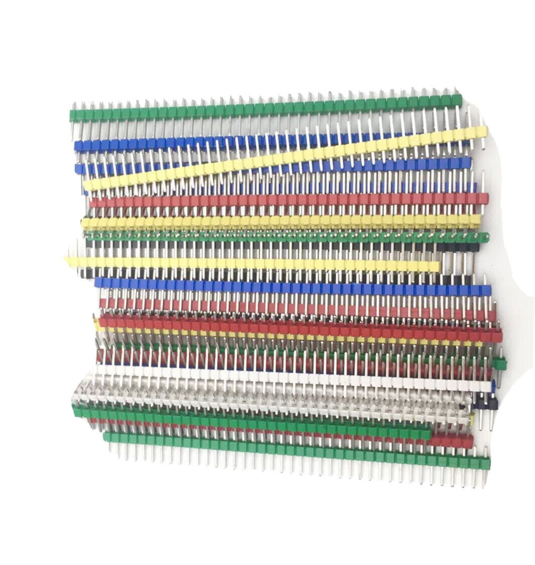 12pcs 2.54mm Single Row Pin Male Header 40 Pin 6 Colours Arduino Breakout DIY