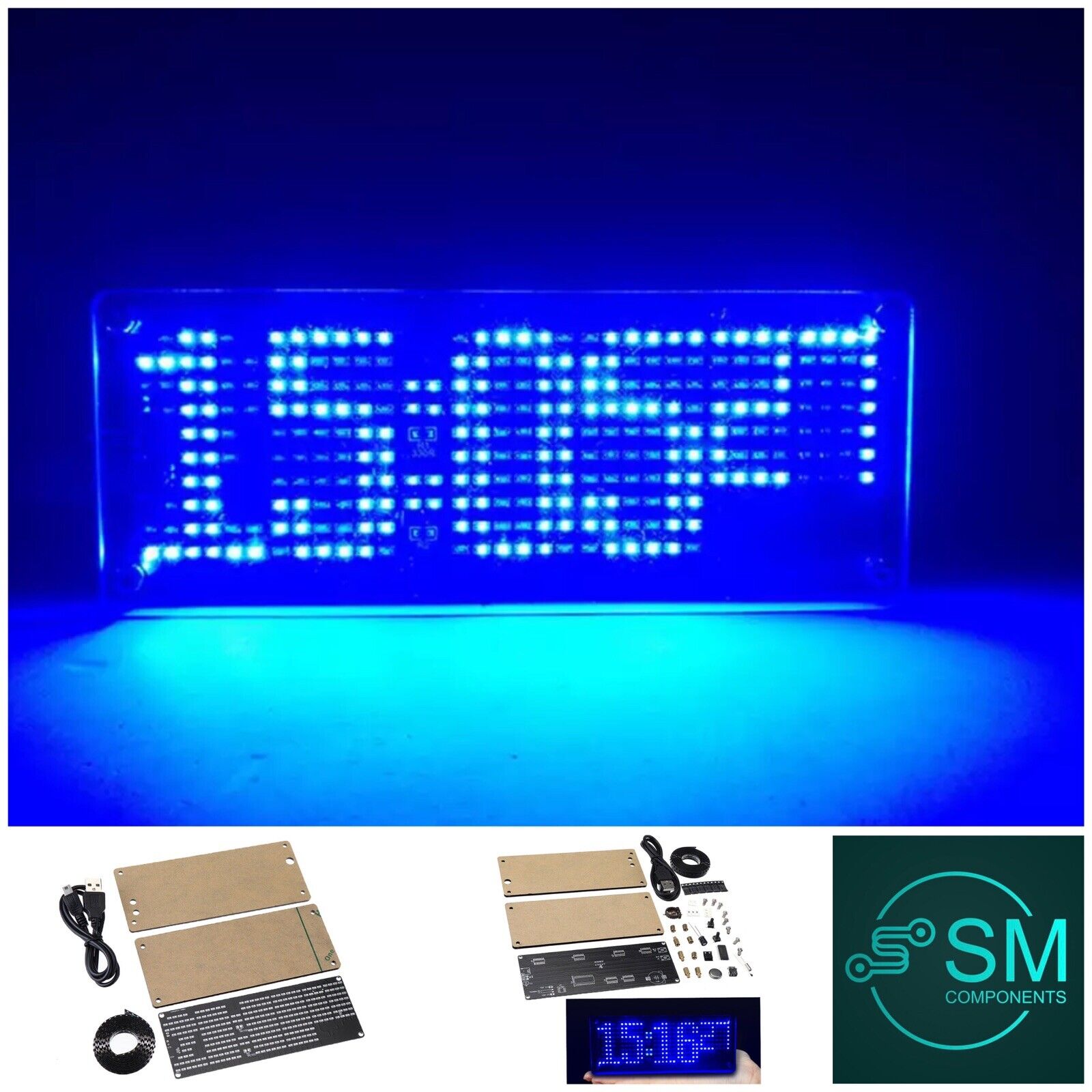 DIY 0603 SMD Led Electronic LED Clock Kit W/Temperature Prompt And Acr ...