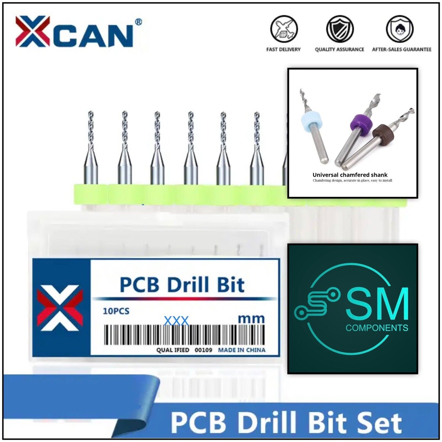 Tungsten Carbide Micro Drill Bit Pack of 10 for PCB Metals Stone 2.3mm-2.9mm DIY