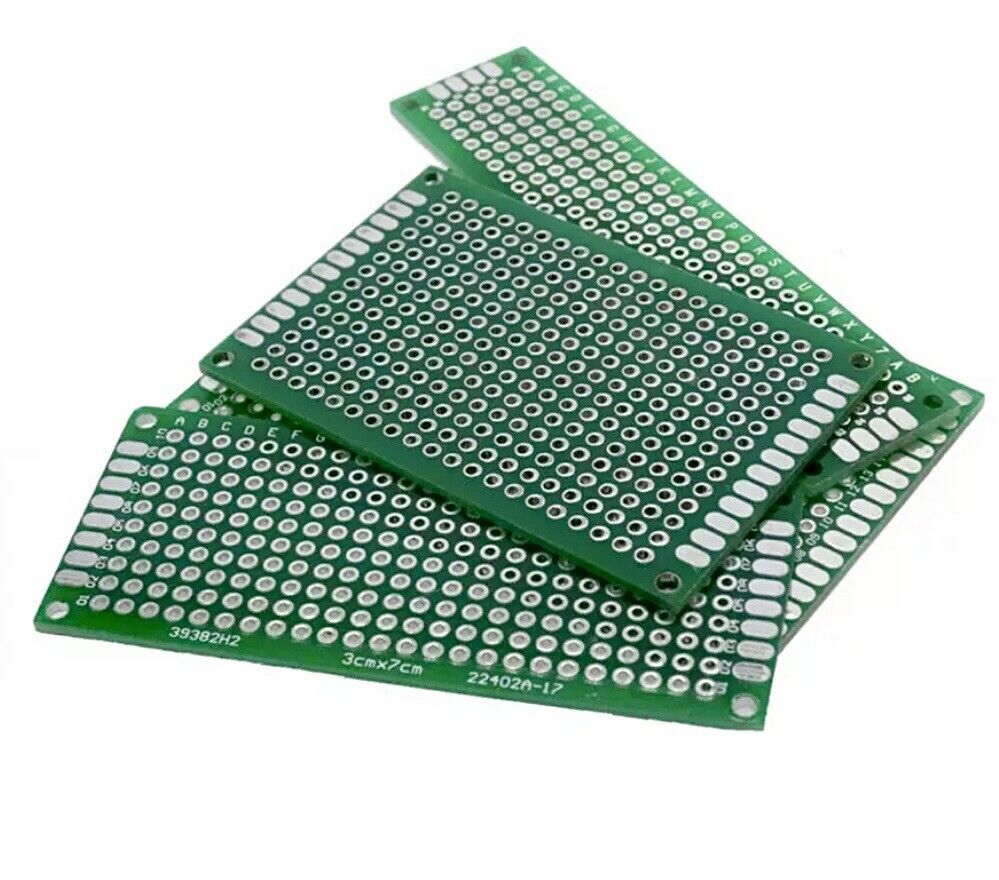 4Pcs PCB 70x50 60x40 70x30 80x20 Double Sided FR4 Arduino Soldering Proto GREEN