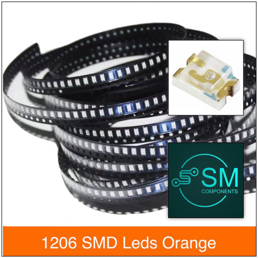 200pcs 1206 SMD ORANGE 605nm LED Electronics Components Light Emitting Diodes