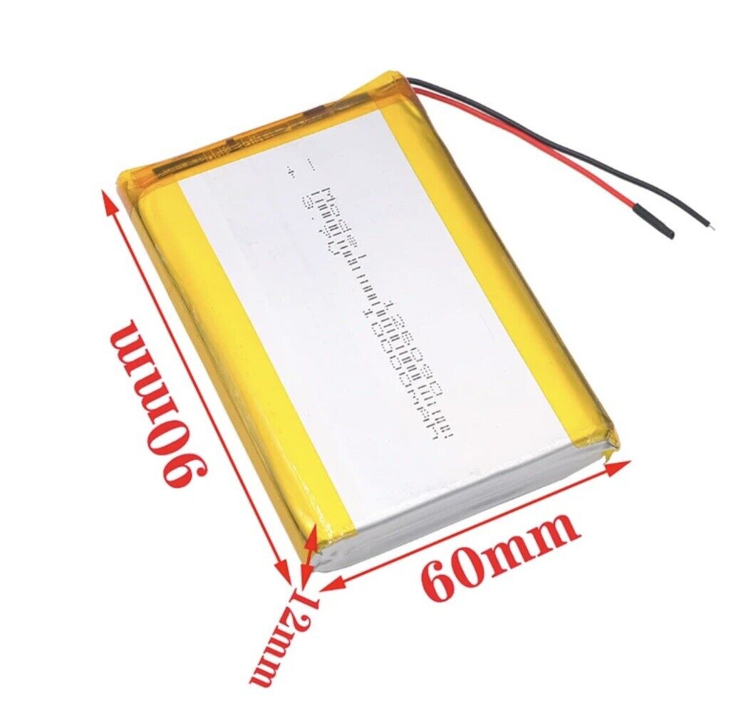 1 X Polymer Lithium Ion Battery LiPo 10000mAh 3.7V 126090 12x60x90mm Protection