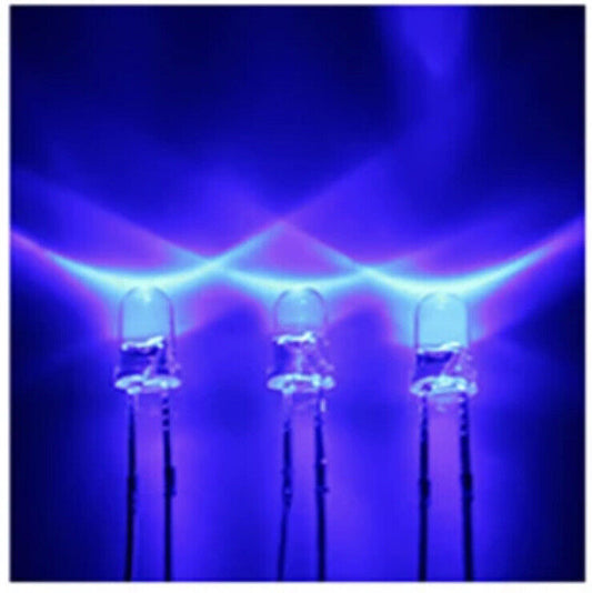 3mm Flashing LEDS 100PCS Blinking Blue Clear Top LED Light Emitting Diodes 1.5hz