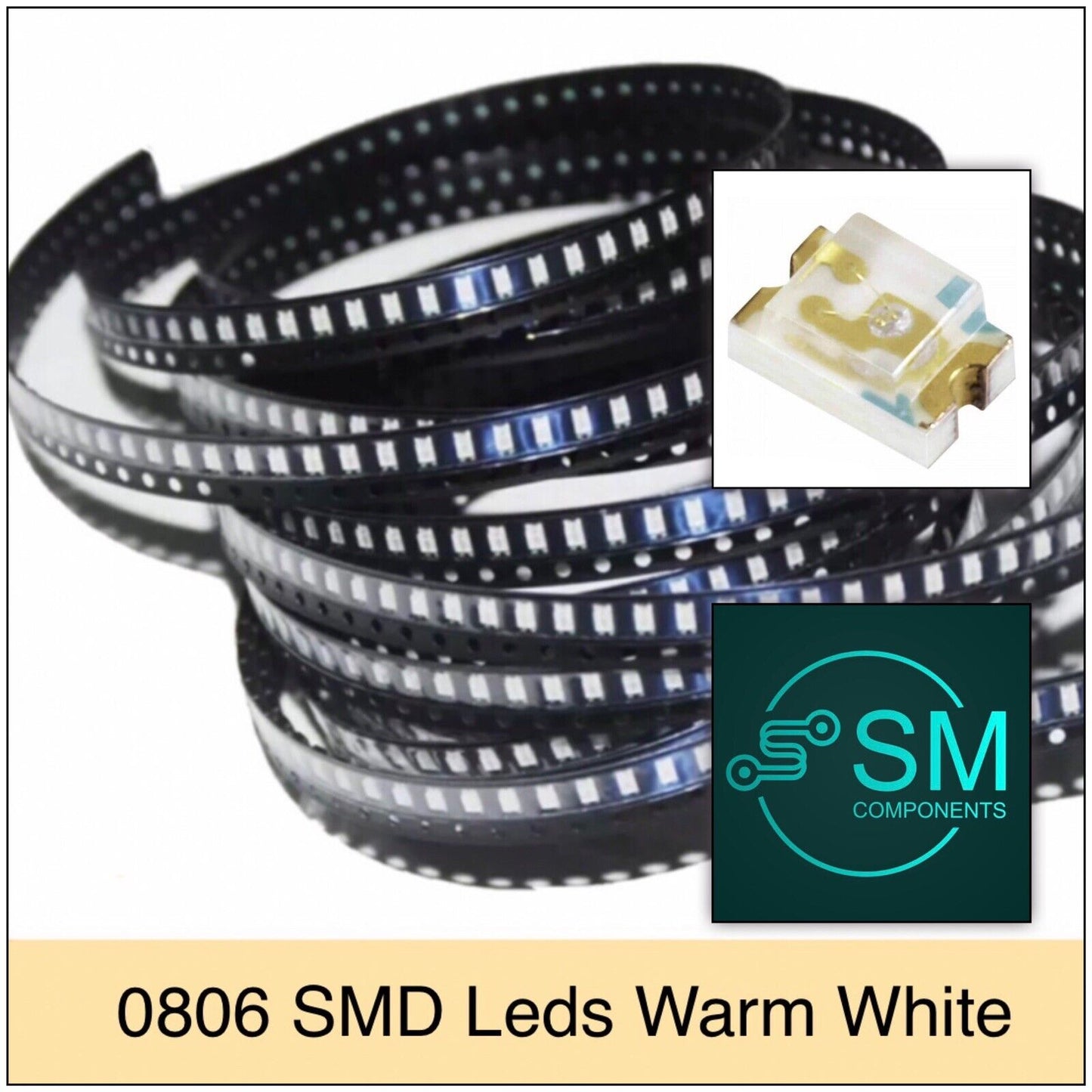 200pcs 0805 SMD Warm White LED Electronics Components Light Emitting Diodes