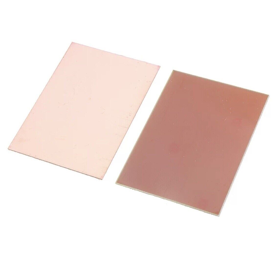 2pc FR4 Single Sided Copper Clad DIY Laminate PCB Circuit Board 100 X 70 X 1.5mm