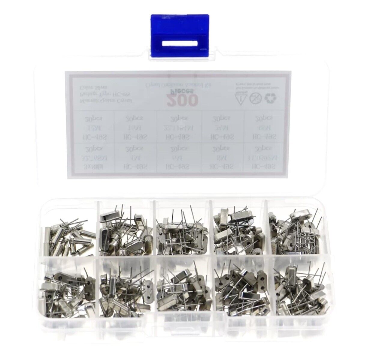 200PCS Quartz Crystal Oscillator HC-49S 32.768KHz-48MHz 10 Values X 20pcs DIY