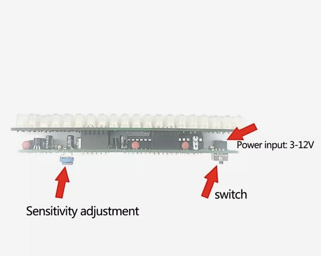 DIY FED.201 LED Level Volume Display VU Meter Music Spectrum Electronic Kits