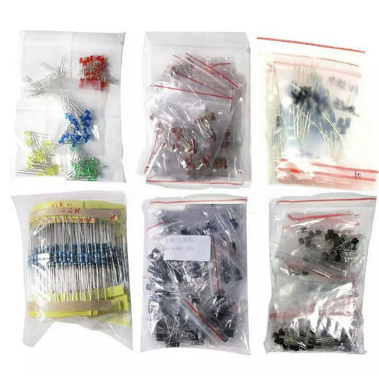 1390pcs Electronic Components LED Diode Transistors Capacitor Resistance Kit New