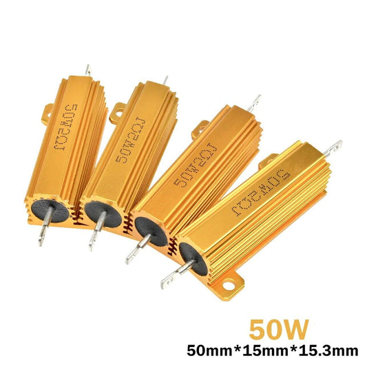 1 X 50 Watt Power Resistor Aluminium Shell Case Wire Wound Resistor 0.1R-50KR 5%