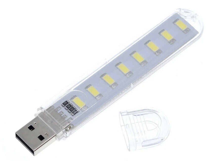 2 X USB emergency COOL WHITE LED Power Bank 8 Led LED Lamp Lighting Night Light