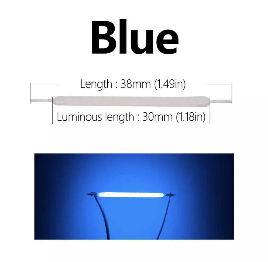 10Pcs DC 57V 10mA LED 40mm BLUE Silicone Filament Led Light Emitting Diodes