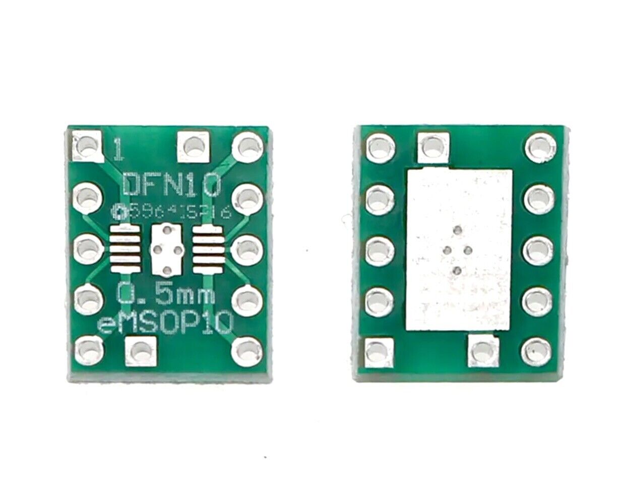 10PCS DFN10 eMSOP10 0.5mm Prototyping SMD-DIP PCB Adapter Board Transfer Board