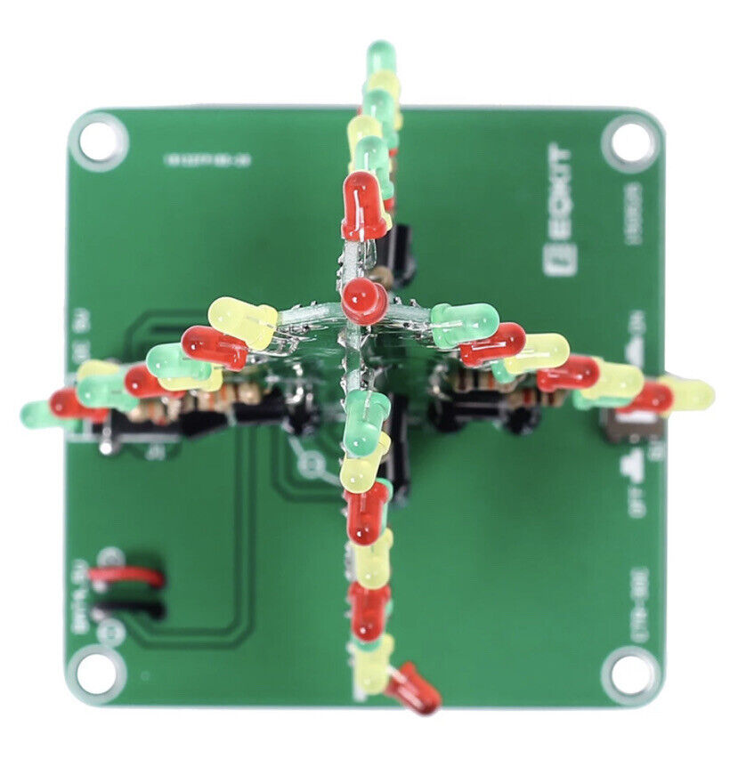 3D 3 Colours Led Christmas Tree DIY Electronic Circuit Kit Led Solder Practice