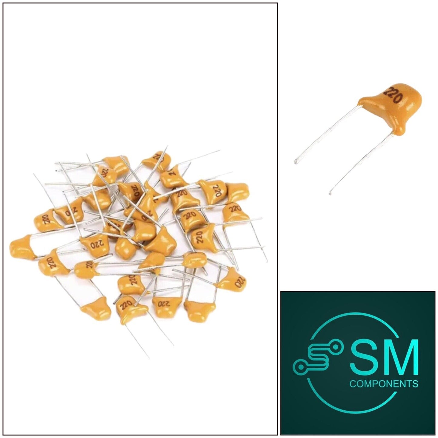 180PCS 18 Values 50V 20pF~1uF Multilayer/Monolithic DIP Ceramic Capacitors Kit