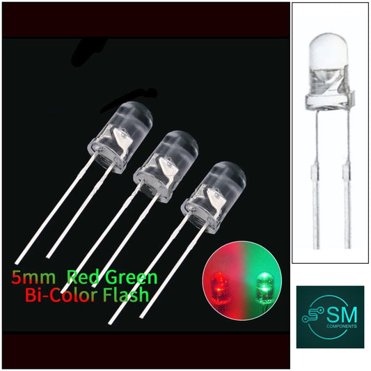 3MM Led Flashing Red Green 1.0Hz Diode Round 100pcs F3 Diodes Red-Green Flashing