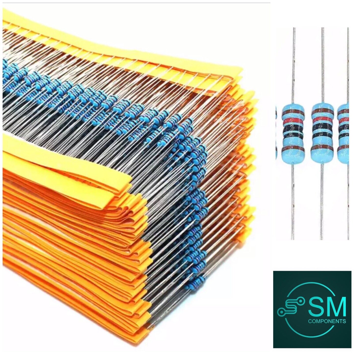 100PCS 150 Ohm 1/4W- 0.25W 1% Metal Film DIP Resistor - Pack of 100