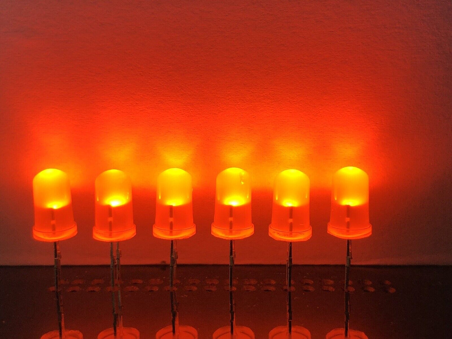 5mm DIFFUSED ORANGE Led Diode 100pcs Round Head LED Colour Top 605-610nm