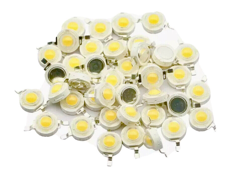 20 Pieces 3W LED High Power SMD LED 45mil Lights Beads Warm White 3200K Diodes