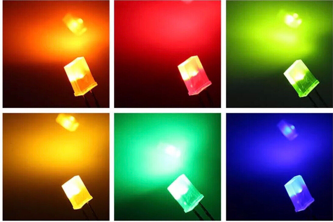 100pcs GREEN 2x5x7mm Diffused GREEN Resin Rectangle Led Light Emitting Diode 520